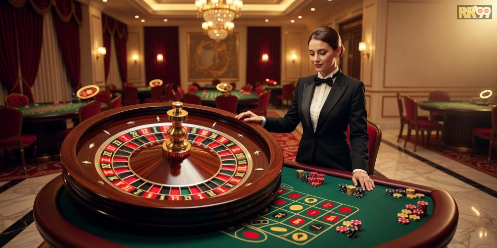 Giao diện top trực tiếp casino rr99 với trò chơi roulette hấp dẫn và người chơi tương tác